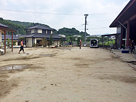 無償提供いただいた店舗前のスペース