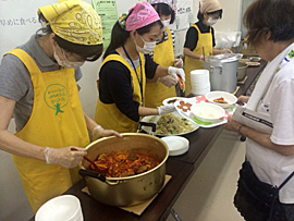 8月24日（木）炊き出し（らくゆう館）