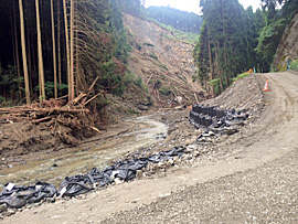 黒川地区への道路