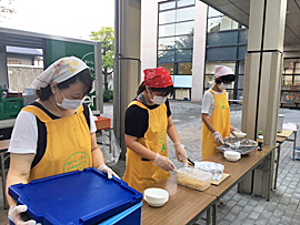 9月24日（日）炊き出し配膳（ピーポート甘木）