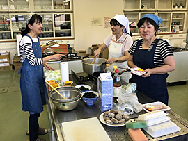 9月28日（木）炊き出し準備（らくゆう館）