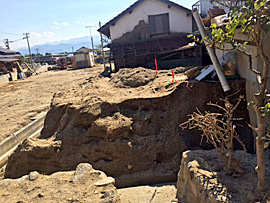 寒水の個人宅泥出し事前点検