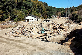 志波道目木地区のようす