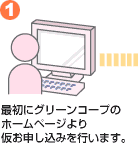 1 �ŏ��ɃO���[���R�[�v�̃z�[���y�[�W��艼���\�����݂��s���܂��B