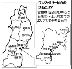 ワンファミリー仙台活動エリア