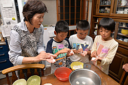 帰ってからお団子作りもしました