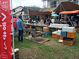 嘉島東地区のバーベキュー・焼き芋会