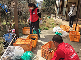 益城町馬水 解体前の家の片付け支援