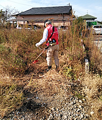 益城町の個人宅の草刈り