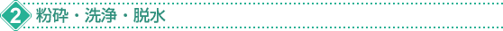 粉砕・洗浄・脱水