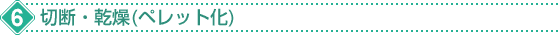 切断・乾燥(ペレット化)
