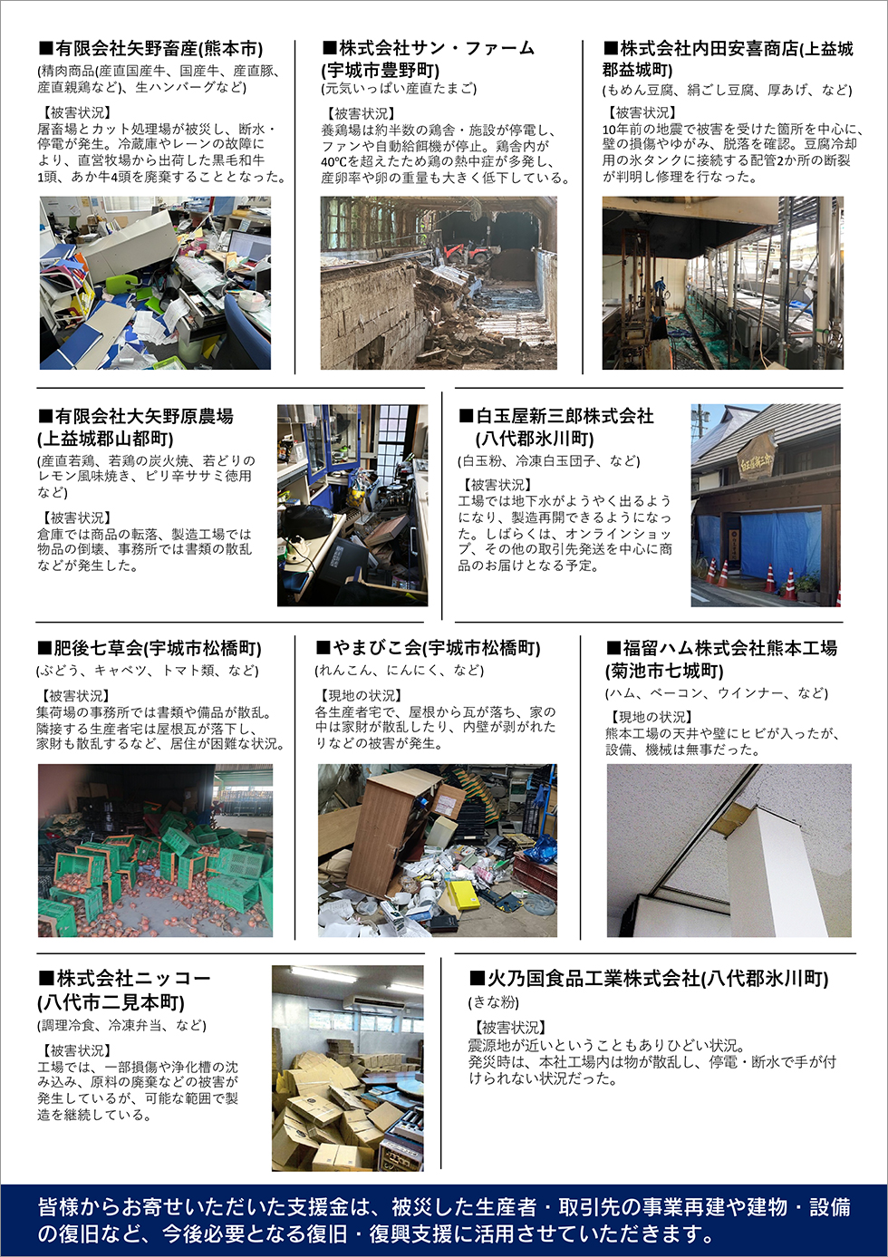 令和8年熊本地震生産者・取引先支援募金案内チラシ