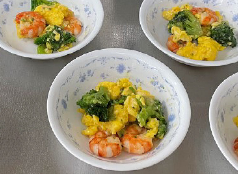 エコシュリンプを使ったブロッコリー入りエビたま