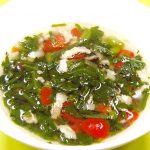 春菊と豚肉のスープ（生産者おすすめレシピ）