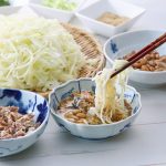 サバ缶でつけめん(山形のひっぱりうどん風)