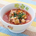 大豆と穀ゆたかのトマトスープ(キッズGREEN掲載分)