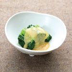 かつお菜の酢みそかけ