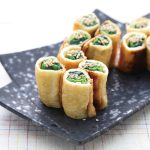 ほうれん草のうすあげ巻き煮