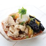 はじめてのだしパックを使った手作りつゆでなす豚ぶっかけそうめん