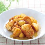 朝食やおやつに。りんご入りパン粥