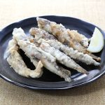めひかりの丸干で天ぷら