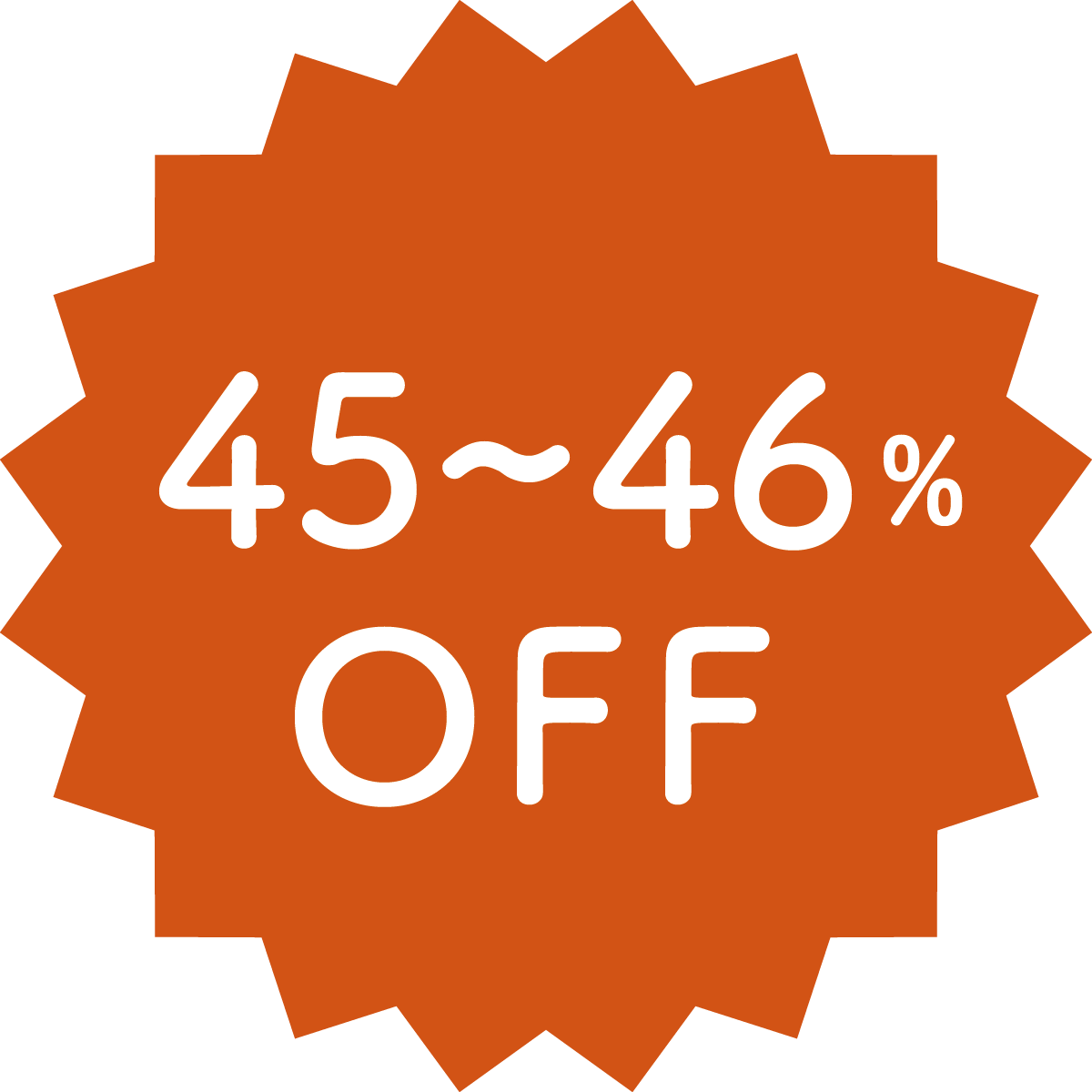 45〜46%OFF