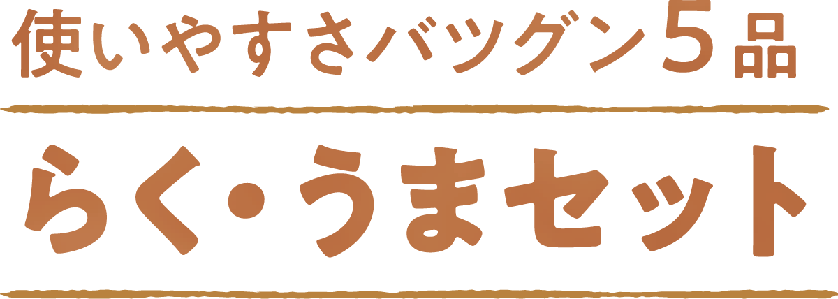 使いやすさバツグン５品　らく・うまセット